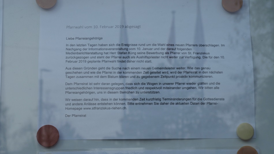 Riehen: Priester verpasst Chance zur Resozialisierung