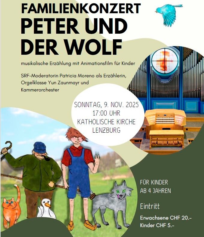 Save the Date:
Familienkonzert Peter und der Wolf