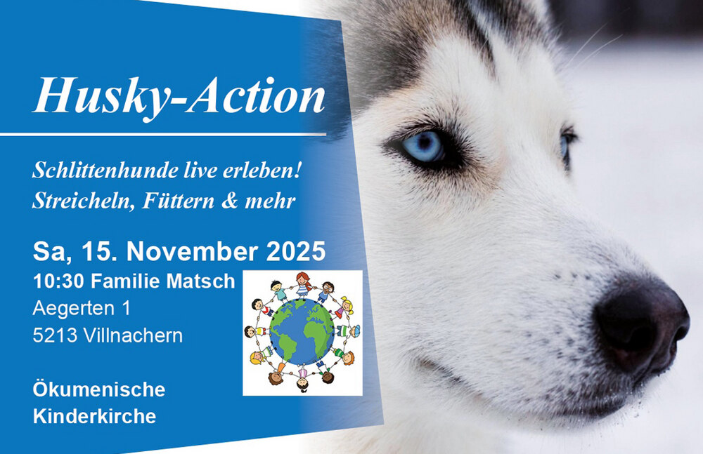 Ökumenische Kinder- kirche bei den Huskys