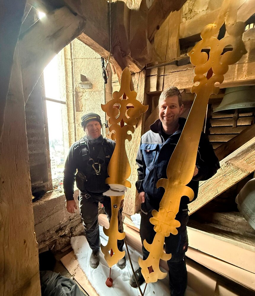 Kirche Laufenburg
Montage neuer Uhrzeiger