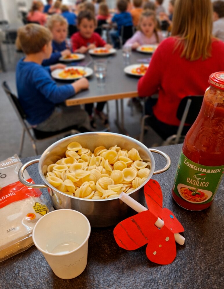 Fast keine Pasta mehr übrig