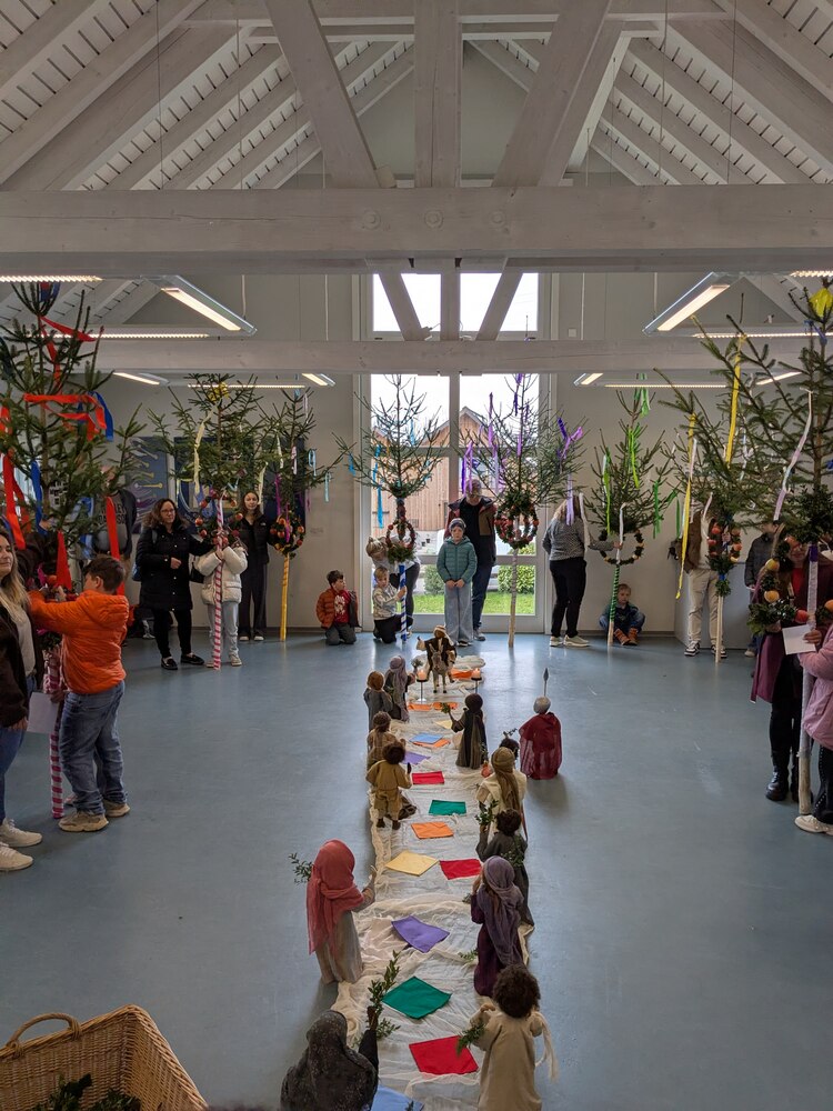 Farbiges Zeichen zum Palmsonntag in Unterendingen