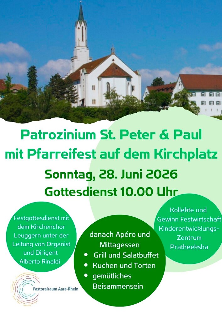 Voranzeige Patrozinium und Pfarreifest Leuggern