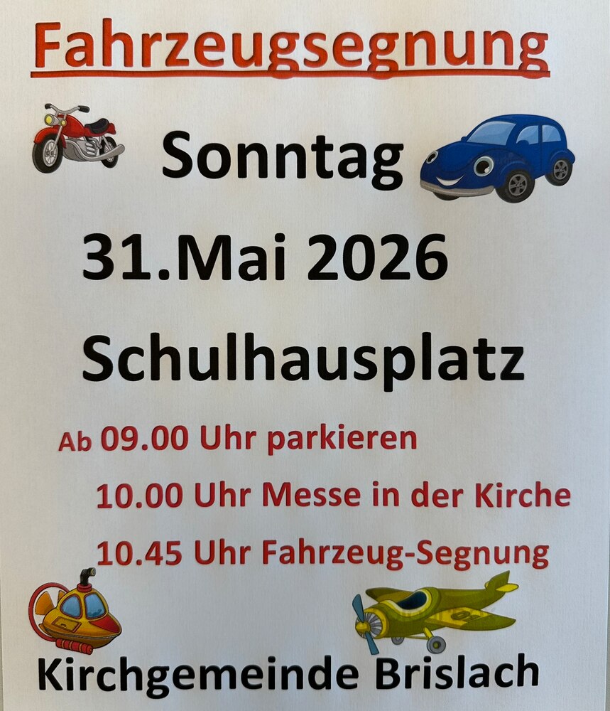 Fahrzeugsegnung
