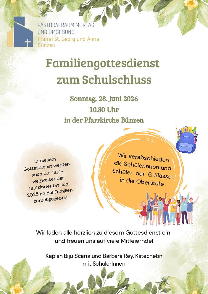 Voranzeige Familiengottesdienst