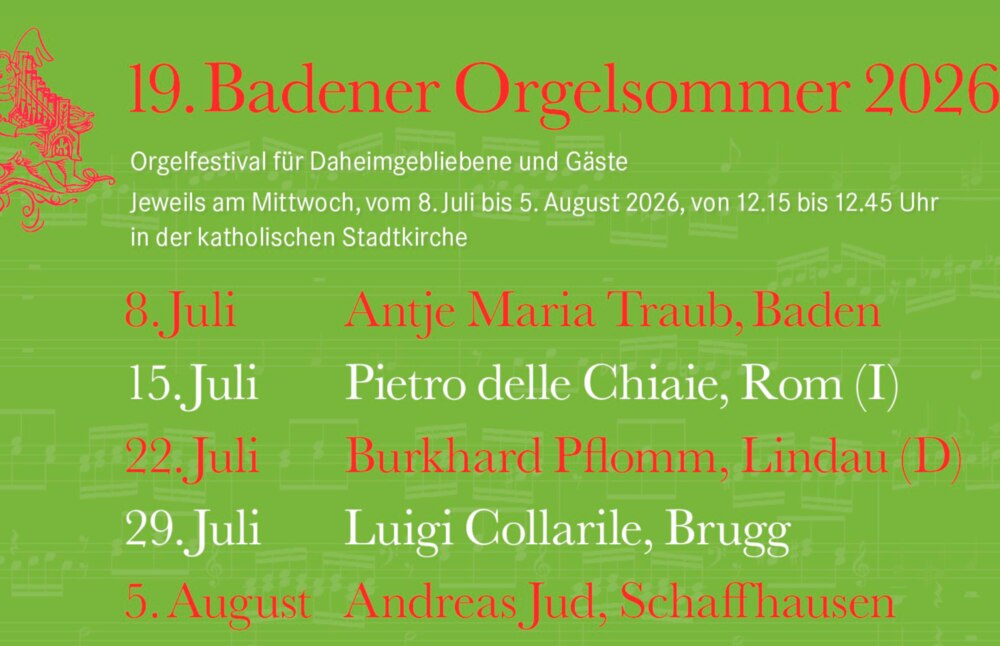 19. Badener Orgelsommer 2026