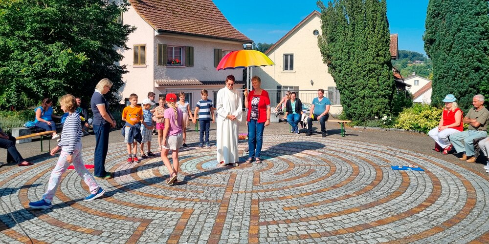 Segensfeier am Labyrinth