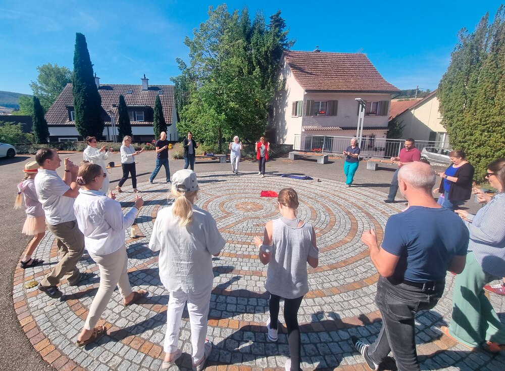 Segensfeier am Labyrinth