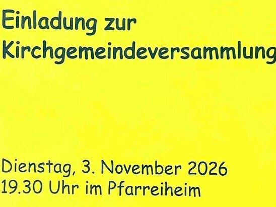 Kirchgemeindeversammlung